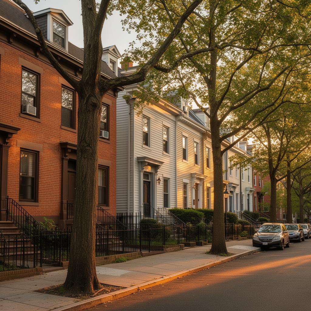 Essex County tree-lined residential street